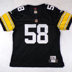 Vintage Reebok Jack Lambert "58" NFL Pittsburgh Steelers Women's Size L Jersey